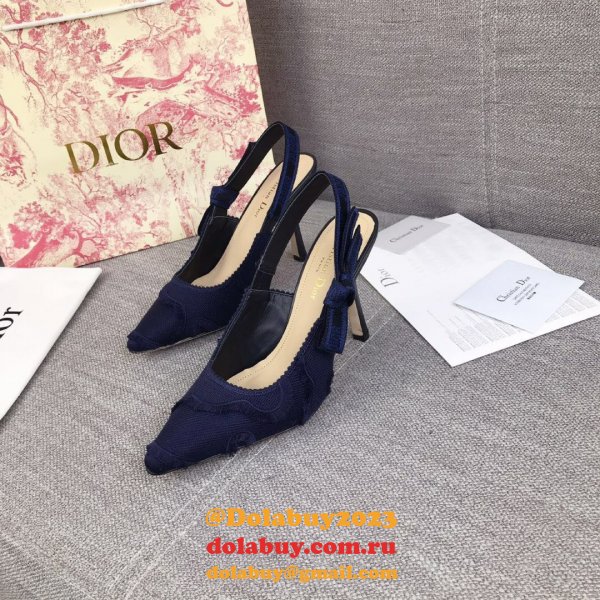 High Top Quality Replica Fashion Dior Navy Blue Tassel Shoes