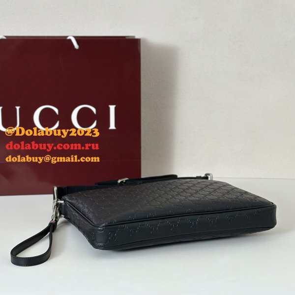 Gucci GG Emblem Medium Crossbody Luxury 850214 Black Bag