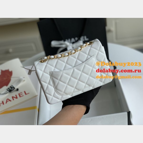 Top Quality CC Caviar Leather Flap Bag 1116 20CM