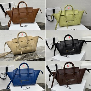 Celine New Luggage In Supple Shiny Lambskin 124213 Bag