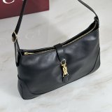 Gucci Top Quality Jackie 1961 A005XN Black Shoulder Bag