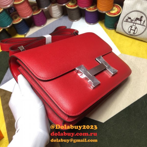 Hermes Constance Bag 23cm Epsom Leather Red