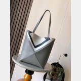 loewe Medium Puzzle Fold tote in shiny calfskin