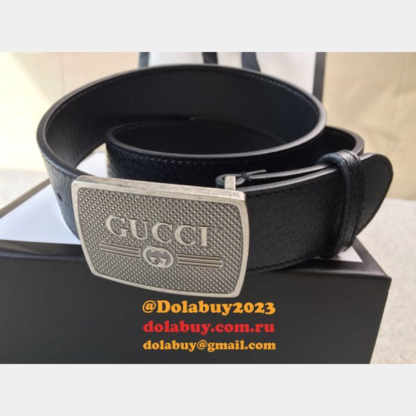 Knockoff Gucci Leather Belt 38mm Black Replica