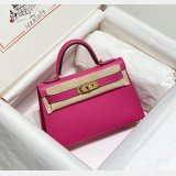 Perfect Hermes human handmade stiching Mini Kelly