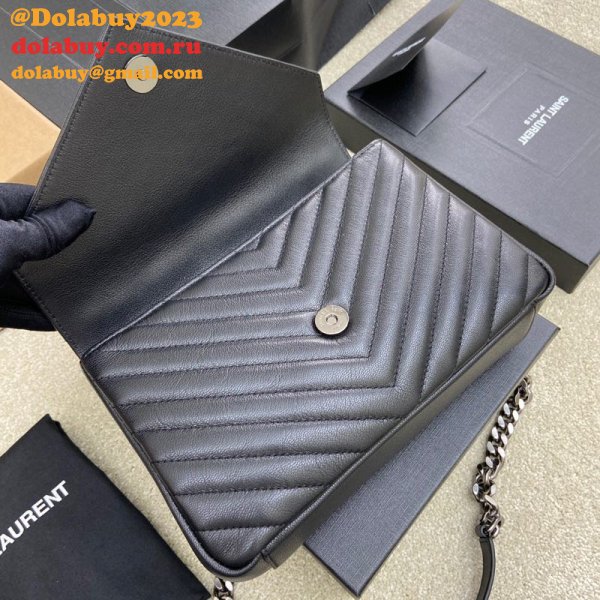 YSL Fake 392737 College Bag in Matelasse Leather