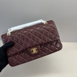 High Quality CC FLAP Lambskin Handbags 25CM