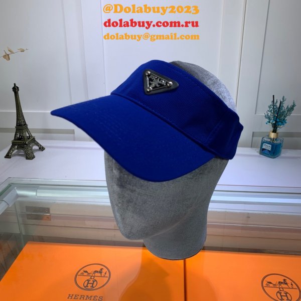 Wholesale Prada Metal triangle logo Empty top hat