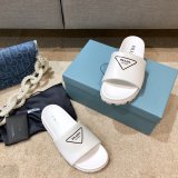 Replica Prada Black And White Leather slides