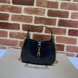 Copy Gucci Designer Jackie 1961 lizard 675799 Black bag