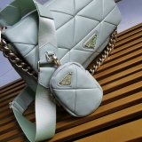 Wholesale Prada Fake System nappa leather patchwork bag online