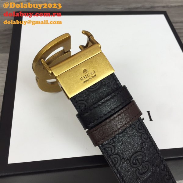 Gucci Belt With Double G Buckle 37MM-1 Knockoff