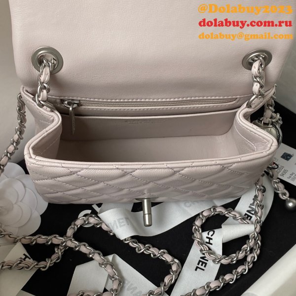 Top Quality CC CF mini classical AS1786 SILVER BALL bag