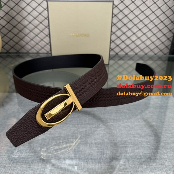 Classic TOM FORD G-Pattern Leather Belt 38MM