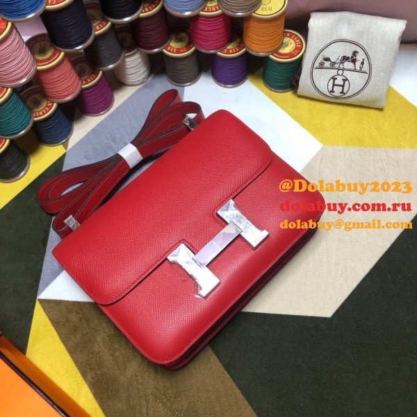 Hermes Constance Bag 23cm Epsom Leather Red