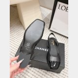 CC Flat Calf Leather Slingbacks Shoes
