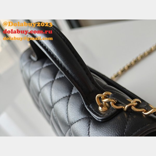 Designer AS4674 25B Lambskin Double C Pocket Handle Handbag