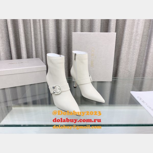 Duplicate Jimmy Choo C Buckle High Heel Ankle Replica Boots