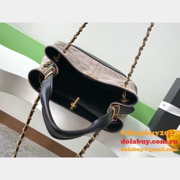 Duplicate AS5636 Suede Metiers Dart Small Shopping Bag