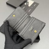 Saint Laurent MATELASSE compact zip around wallet