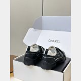 CC Calfskin & Mixed Fibers Sneakers
