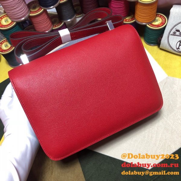 Hermes Constance Bag 23cm Epsom Leather Red