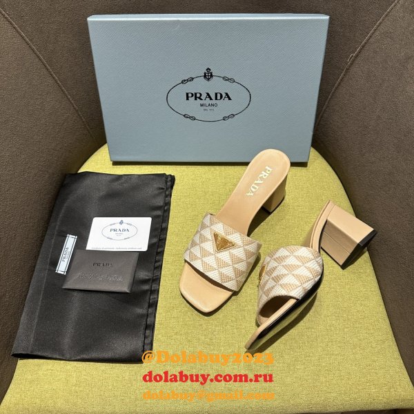 Prada Logo-plaque Slip-on Sandals