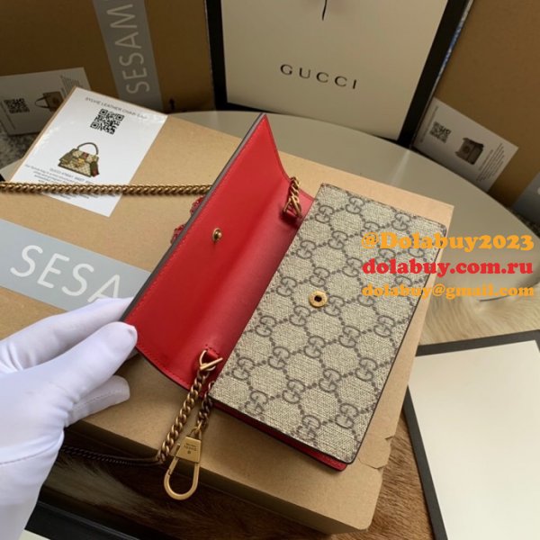 Gucci Designer Beige GG Supreme mini bag with cherries