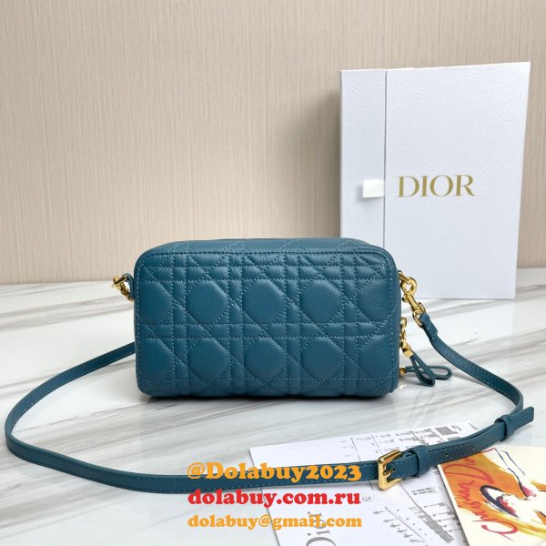 High Quality Dior Caro Bag Brown Supple Cannage Calfskin