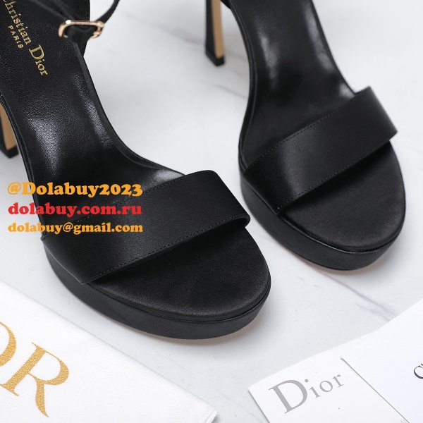 Duplicate Mlle Dior Heeled Sandal Top Quality