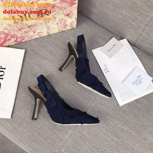 High Top Quality Replica Fashion Dior Navy Blue Tassel Shoes