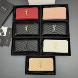 CASSANDRE MATELASSE ZIP AROUND WALLET IN GRAIN LEATHER