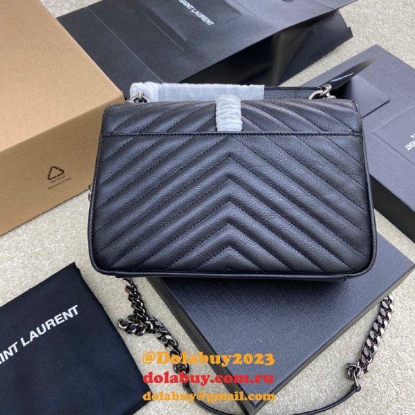 YSL Fake 392737 College Bag in Matelasse Leather
