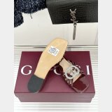 Women's slide with crystal Interlocking G Flat