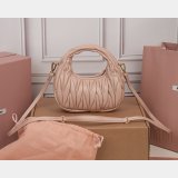 MIU MIU Wander matelasse nappa leather hobo mini-bag