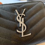 AAA+ Saint Laurent monogram compact zip around wallet black