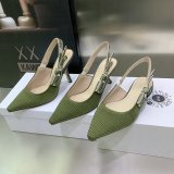 Dior J'Adior Slingback Replica Macrame Pumps Shoes