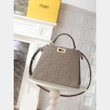 Best Fendi Peekaboo I See U Petite Calf leather Bag