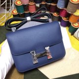 Hermes Constance Bag 23cm Epsom Leather dark blue