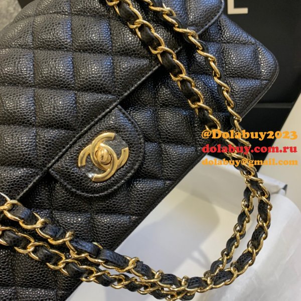 New CC 2021 Replica Quilted Caviar Leather Caviar CF1112 25CM Bags