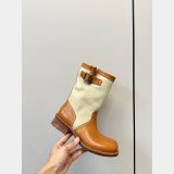 2026 Prada Leather and canvas boots