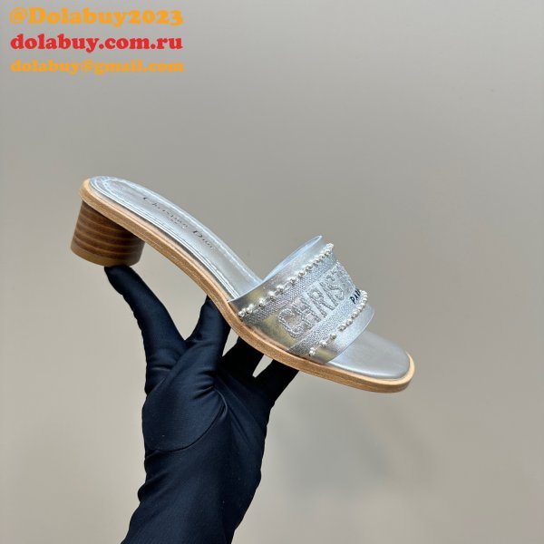 Fashion Dior Dway Heeled Slide