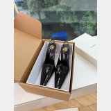 VOLTAIRE slingback pumps in glazed leather