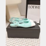 CC Flat Calf Leather Slingbacks Shoes