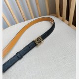 Top Loewe Pebble Grain Calf Anagram Belt 2.0CM