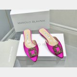 Replicas Manolo Blahnik Hangisi Flat Mules
