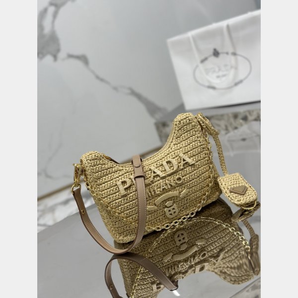 Wholesale Fashion Best Prada Hobo raffia handbag