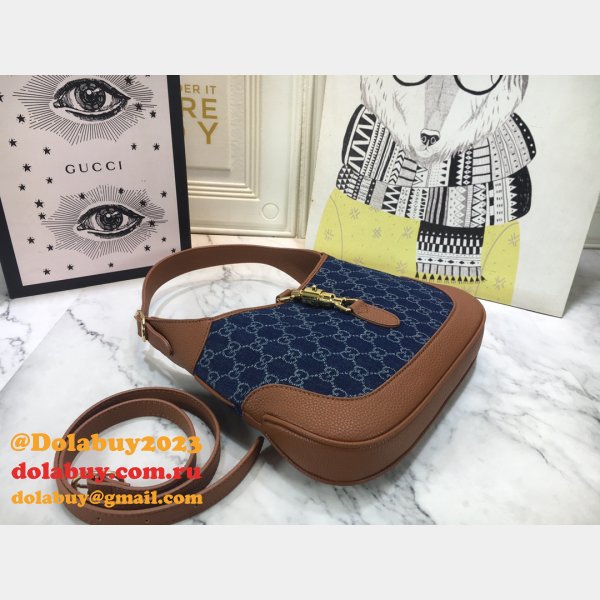 Gucci 1:1 Quality Jackie 1961 small shoulder 636706 Dark blue bag