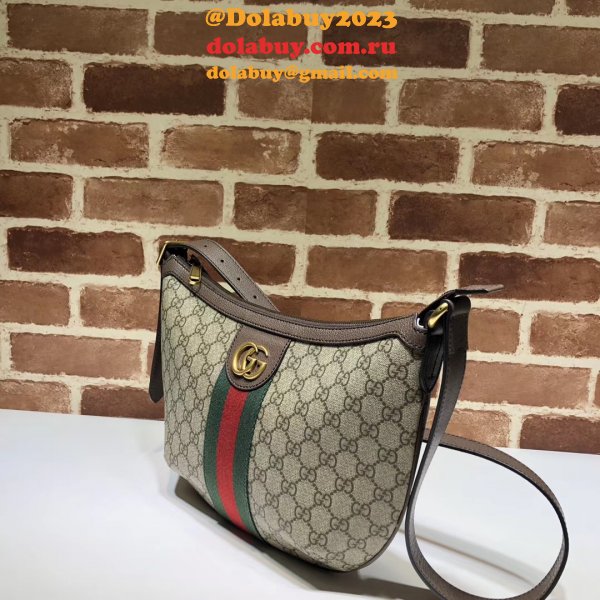 Fake Gucci High Quality Beige Ophidia GG small shoulder 598125 bag