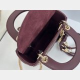 Dior Or Mini Lady Dior Bag with Chain